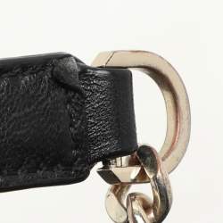 DKNY Black Quilted Leather Chain Tote
