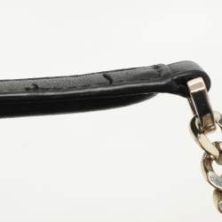 DKNY Black Quilted Leather Chain Tote