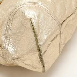 DKNY Gold Crinkled Leather Tote