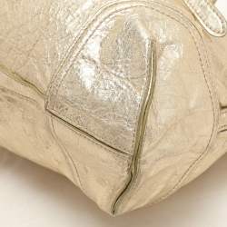 DKNY Gold Crinkled Leather Tote