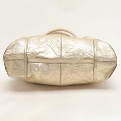 DKNY Gold Crinkled Leather Tote
