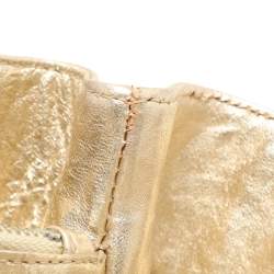 DKNY Gold Crinkled Leather Tote