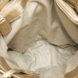 DKNY Gold Crinkled Leather Tote