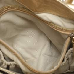 DKNY Gold Crinkled Leather Tote