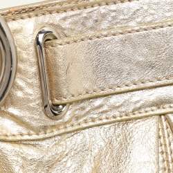 DKNY Gold Crinkled Leather Tote