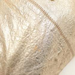 DKNY Gold Crinkled Leather Tote