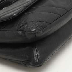 Dkny Black Quilted Leather Chain Flap Crossbody Bag