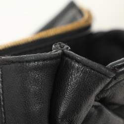 Dkny Black Quilted Leather Chain Flap Crossbody Bag