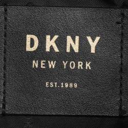 Dkny Black Quilted Leather Chain Flap Crossbody Bag