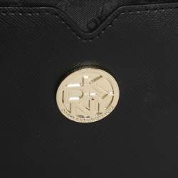 Dkny Black Canvas and Leather Donna Karan Satchel