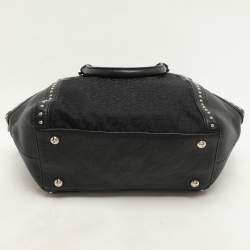 Dkny Black Canvas and Leather Donna Karan Satchel
