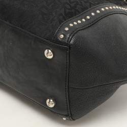 Dkny Black Canvas and Leather Donna Karan Satchel