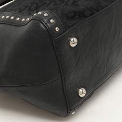 Dkny Black Canvas and Leather Donna Karan Satchel