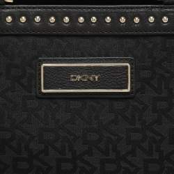 Dkny Black Canvas and Leather Donna Karan Satchel