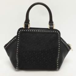 Dkny Black Canvas and Leather Donna Karan Satchel