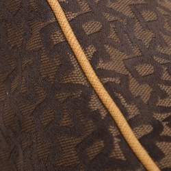 Dkny Brown/Tan Canvas and Leather Zip Tote