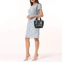 Pre Owned DKNY Black Faux Leather Mini Dakota Tote