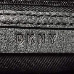 DKNY Dark Brown/Black Leather Greenwhich Top Handle Bag