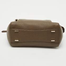 DKNY Dark Brown/Black Leather Greenwhich Top Handle Bag