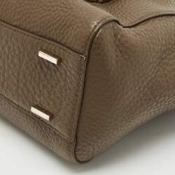 DKNY Dark Brown/Black Leather Greenwhich Top Handle Bag