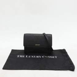 Pre Owned DKNY Black Leather Bryant Park Crossbody Bag