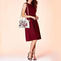 DKNY Multicolor Leather Butterflys Embellished Paige Satchel