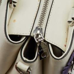 DKNY Multicolor Leather Butterflys Embellished Paige Satchel