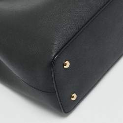 Pre Owned DKNY Black Leather Bryant Park Bucket Bag