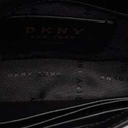 Dkny Black Leather Logo Flap Belt Bag