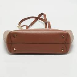 DKNY Brown Textured Leather Bryant Tote