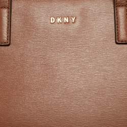 DKNY Brown Textured Leather Bryant Tote