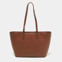 DKNY Brown Textured Leather Bryant Tote