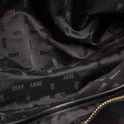 Dkny Black Leather Bryant Zip Tote
