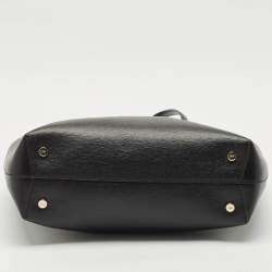 Dkny Black Leather Bryant Zip Tote