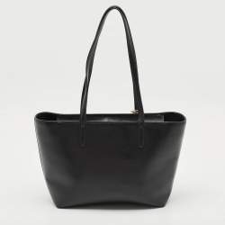 Dkny Black Leather Bryant Zip Tote