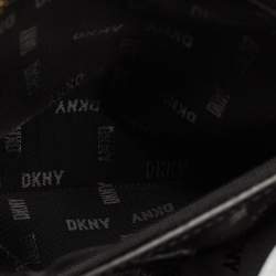 Dkny Black Leather Bryant Zip Tote