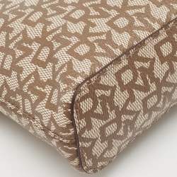 Dkny Beige/Brown Monogram Coated Canvas and Leather Crossbody Bag