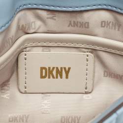 DKNY Light Blue Faux Leather Lexington Shoulder Bag