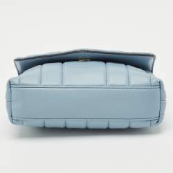 DKNY Light Blue Faux Leather Lexington Shoulder Bag