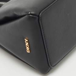 Pre Owned DKNY Black Leather Small Dixie Tote