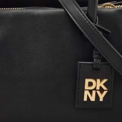 Pre Owned DKNY Black Leather Small Dixie Tote