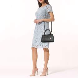 Pre Owned DKNY Black Leather Small Dixie Tote