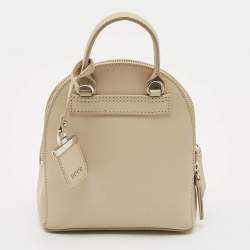 Pre Owned DKNY Off Leather Mini Bryant Backpack Crossbody Bag