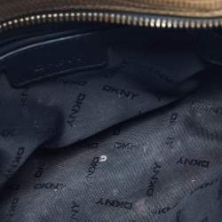 Pre Owned DKNY Brown Lizard Embossed Leather Chelsea Satchel