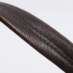 Pre Owned Dkny Brown Signature Canvas and Leather D Buckle Hobo