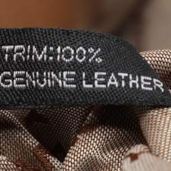 Pre Owned Dkny Brown Signature Canvas and Leather D Buckle Hobo