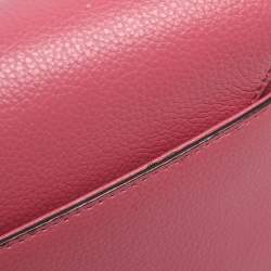 Pre Owned DKNY Pink Leather Small Elisa Crossbody Bag