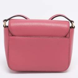 Pre Owned DKNY Pink Leather Small Elisa Crossbody Bag
