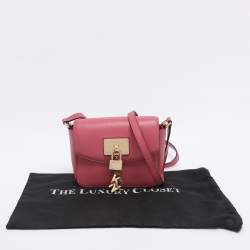 Pre Owned DKNY Pink Leather Small Elisa Crossbody Bag
