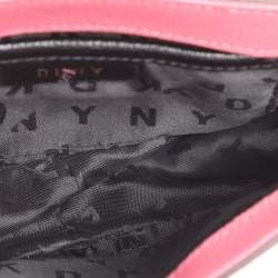 Pre Owned DKNY Pink Leather Small Elisa Crossbody Bag